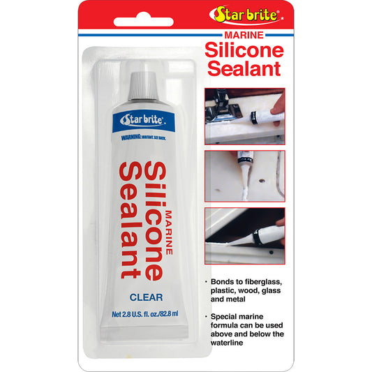 Star brite Marine Silicone Sealant - Clear - 2.8 oz - Professional Marine & Fishing Gear