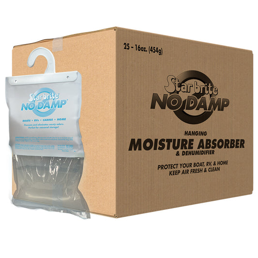 Star brite No Damp Moisture Absorber Dehumidifier Hanging Bag - 16 oz *25 Pack - Professional Marine & Fishing Gear
