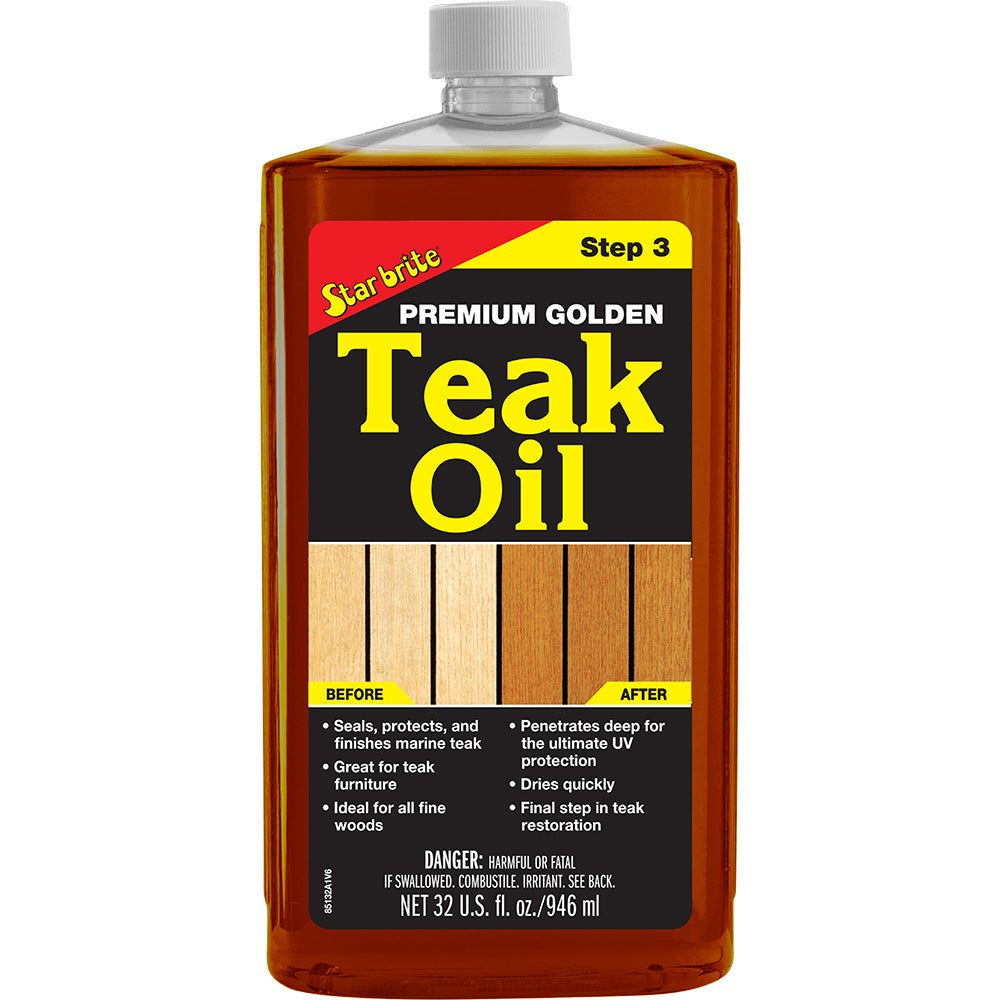 Star brite Premium Golden Teak Oil - 32 oz - Professional Marine & Fishing Gear