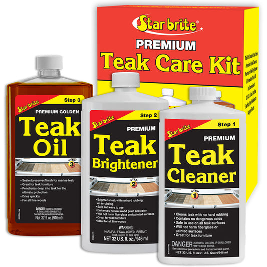 Star brite Premium Teak Care Kit - 32 oz - Professional Marine & Fishing Gear