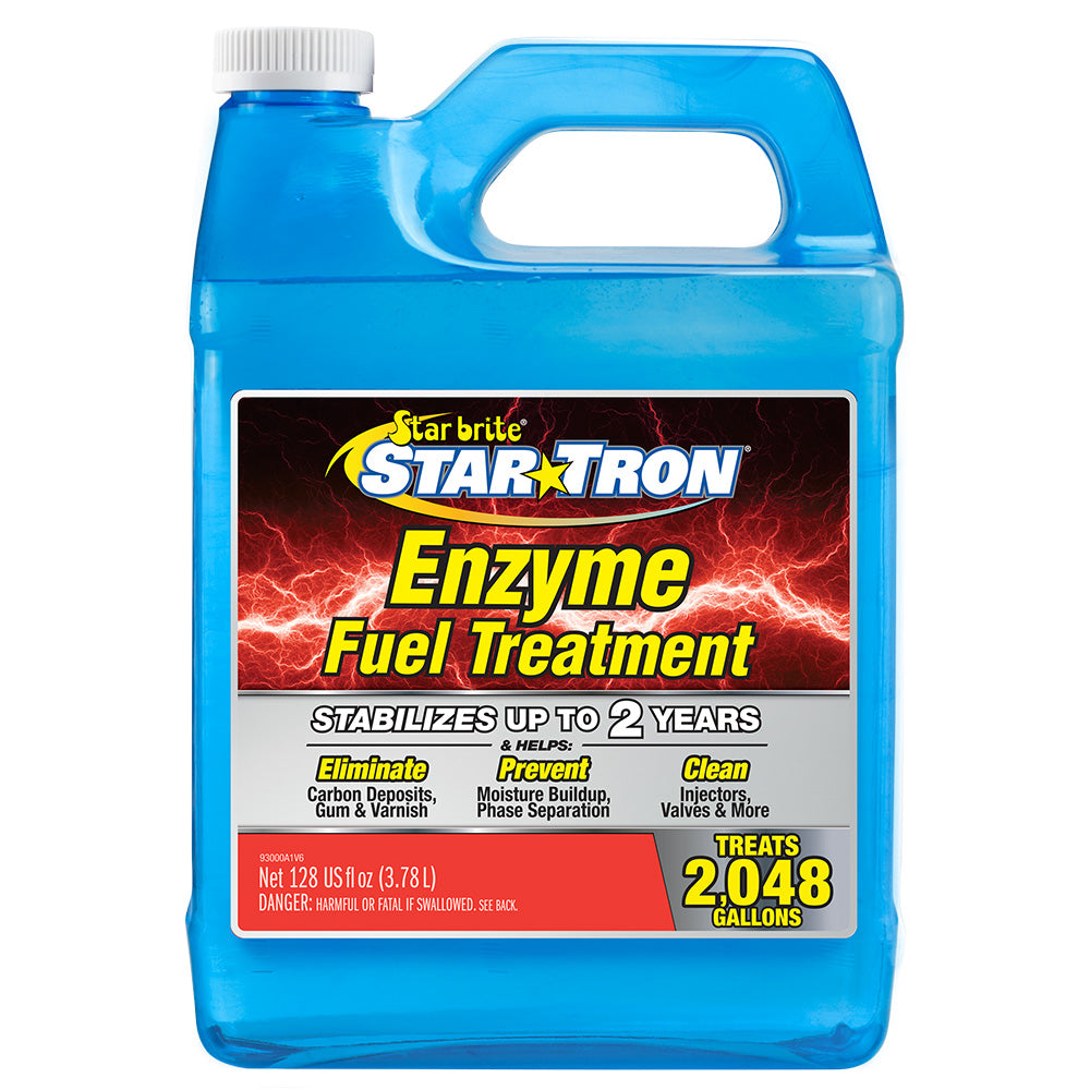 Star brite Star-Tron Enzyme Fuel Treatment - Concentrate Gas Formula - 1 Gallon - Professional Marine & Fishing Gear
