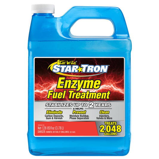 Star brite Star-Tron Enzyme Fuel Treatment - Concentrate Gas Formula - 1 Gallon - Professional Marine & Fishing Gear