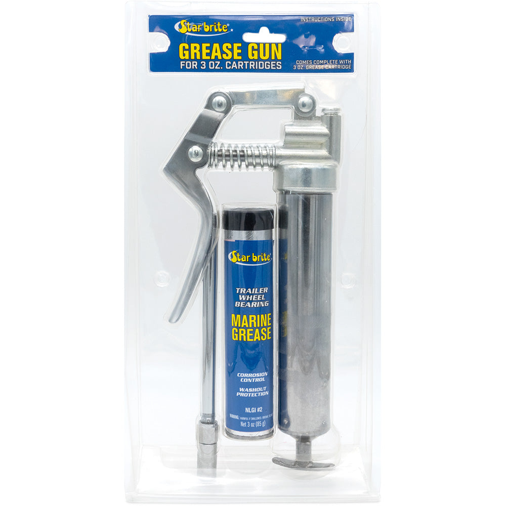 Star brite Pistol Grease Gun w/Marine-Grade Cartridge - 3 oz - Professional Marine & Fishing Gear