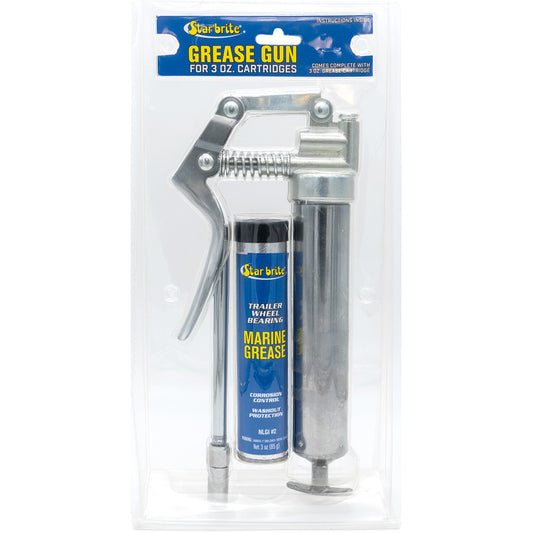 Star brite Pistol Grease Gun w/Marine-Grade Cartridge - 3 oz - Professional Marine & Fishing Gear