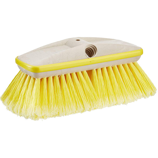 Star brite Deluxe Yellow Soft Wash 8" Brush Head w/Bumper - Dual Connections - Professional Marine & Fishing Gear