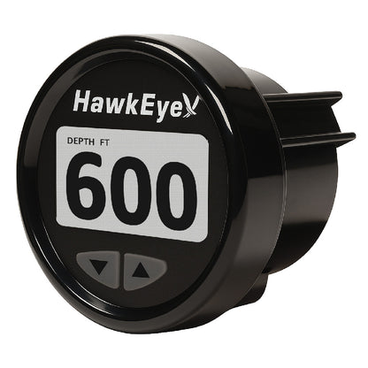 HawkEye DepthTrax Edge In-Dash Depth Finder - HD Color Display - 600' Max Depth - TM Transducer - Professional Marine & Fishing Gear