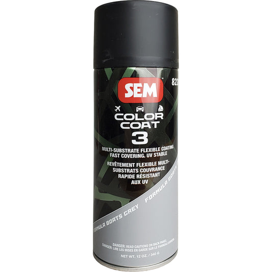 SEM Color Coat 3 - Formula Boats Grey - 12 oz - Professional Marine & Fishing Gear