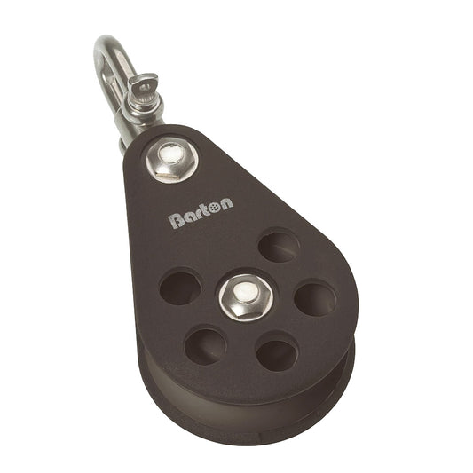 Barton Plain Bearing Pulley Block Single Swivel - Size 6 - 64mm - Professional Marine & Fishing Gear
