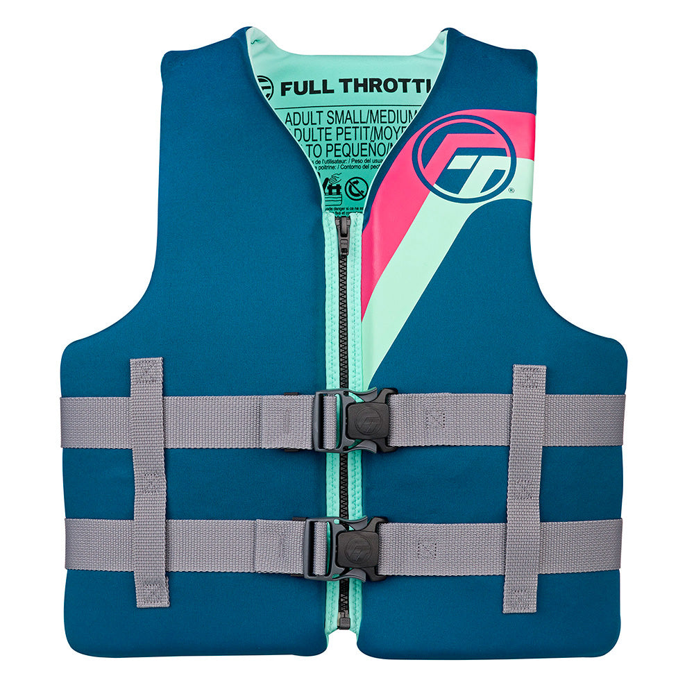 Full Throttle Adult Rapid-Dry Life Jacket - S/M - Aqua - Professional Marine & Fishing Gear