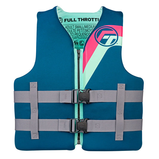 Full Throttle Adult Rapid-Dry Life Jacket - S/M - Aqua - Professional Marine & Fishing Gear