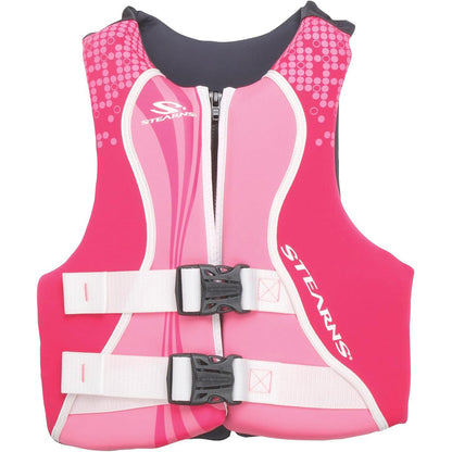 Stearns Youth Hydroprene Life Vest - Type III - Pink/Hot Pink - 50-90lbs - Professional Marine & Fishing Gear