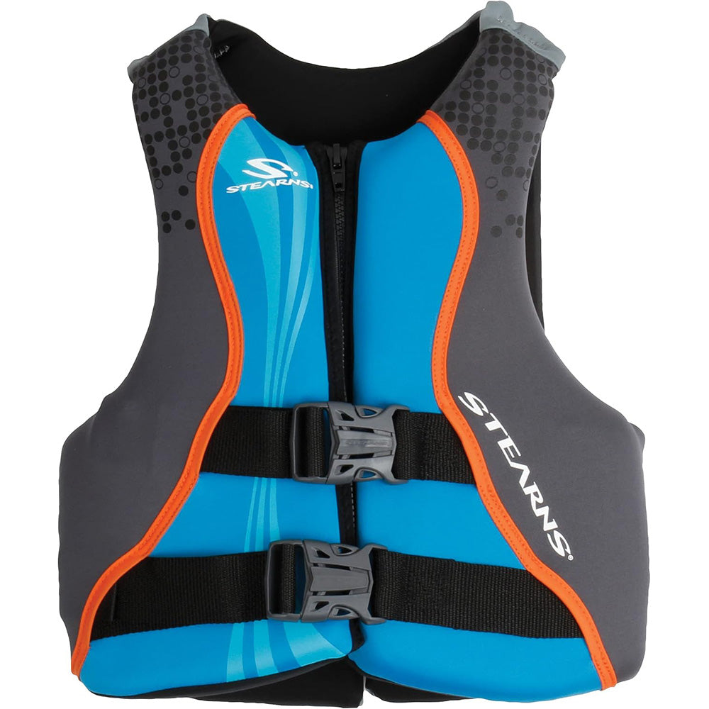 Stearns Youth Hydroprene Life Vest - Type III - Blue/Grey - 50-90lbs - Professional Marine & Fishing Gear