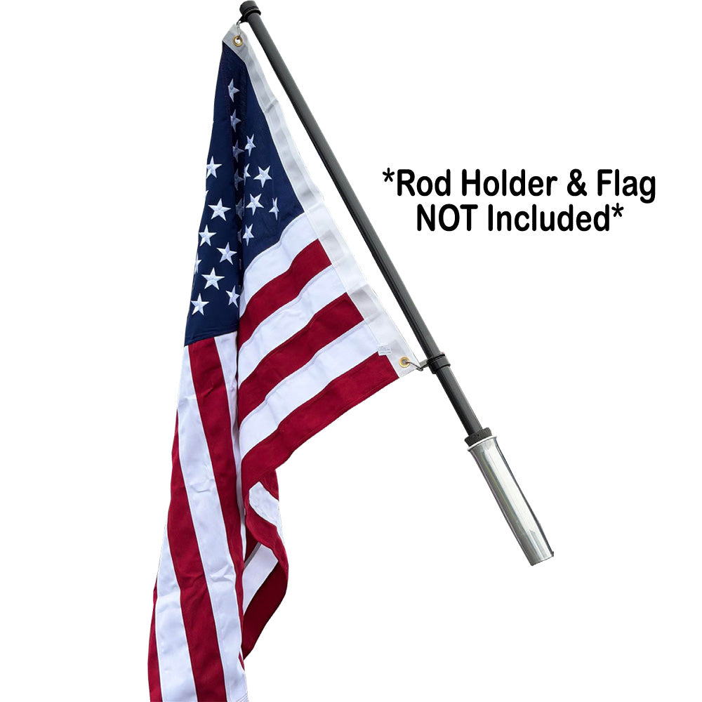 TACO Carbon Fiber Flag Pole w/J-Lock System - 54" - Professional Marine & Fishing Gear
