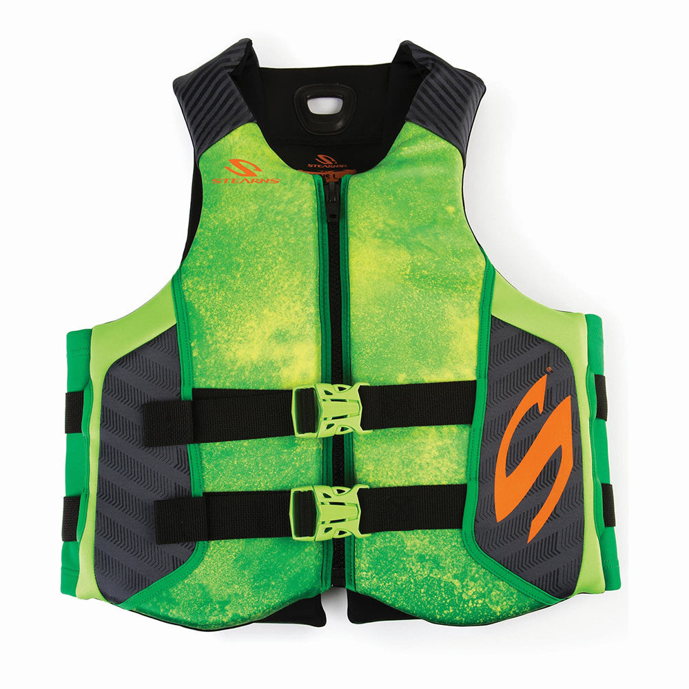 Stearns Adult Hydroprene Life Vest - Green - Medium - Professional Marine & Fishing Gear