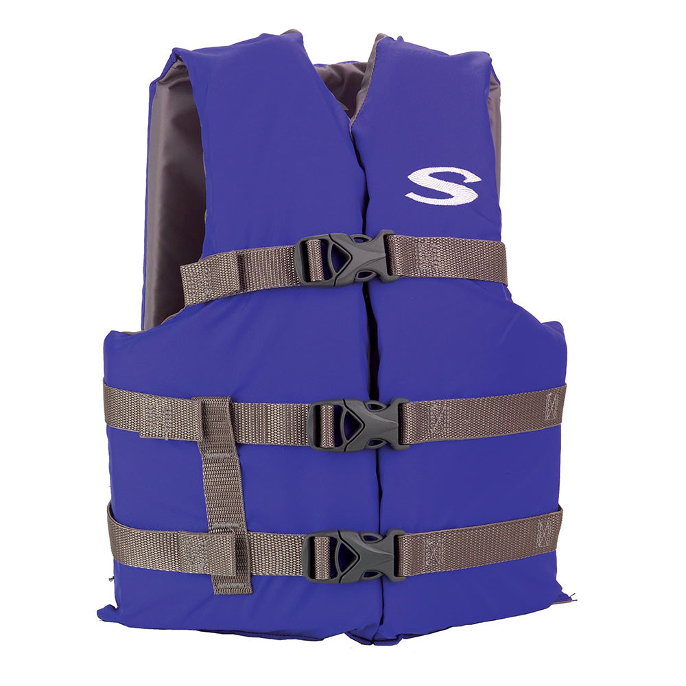 Stearns Adult Life Vest USCG Approved Type III PFD - Blue - Standard Fit - Professional Marine & Fishing Gear