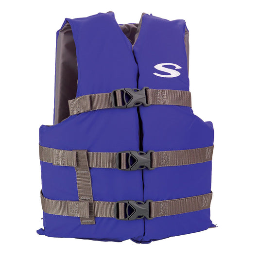 Stearns Adult Life Vest USCG Approved Type III PFD - Blue - Standard Fit - Professional Marine & Fishing Gear