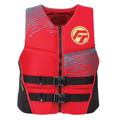 Full Throttle Men's Rapid-Dry Flex-Back Life Jacket - S - Red/Black - Professional Marine & Fishing Gear