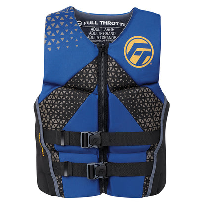 Full Throttle Men's Rapid-Dry Flex-Back Life Jacket - XL - Blue/Black - Professional Marine & Fishing Gear