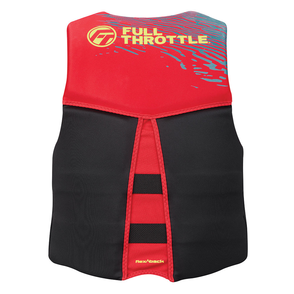 Full Throttle Mens RapidDry FlexBack Life Jacket  L  RedBlack 14250010004026