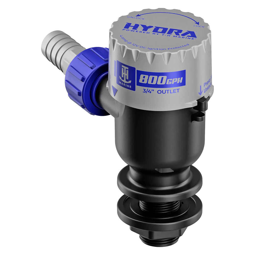 T-H Marine HYDRA Livewell Pump - 800 GPH - 12V - Short Nozzle - Professional Marine & Fishing Gear