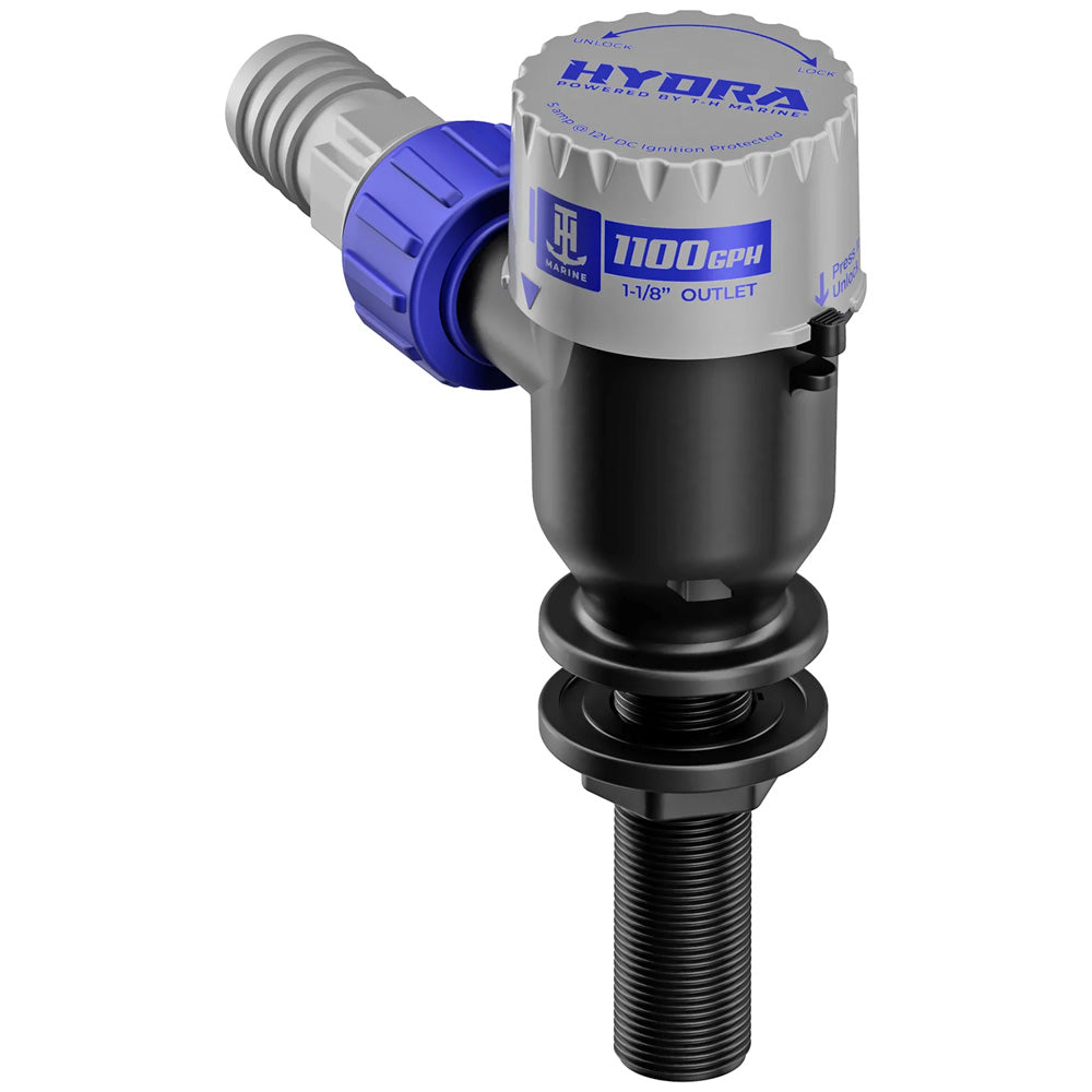 T-H Marine HYDRA Livewell Pump - 1100 GPH - 12V - Long Nozzle - Professional Marine & Fishing Gear