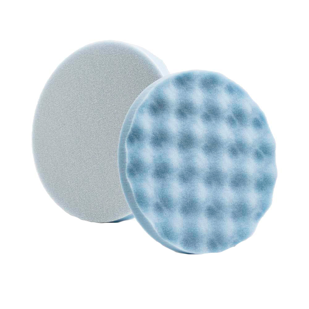 Lake Country Blue Waffle Pro Finessing Foam Pad 8" x 1.5" *2-Pack - Professional Marine & Fishing Gear