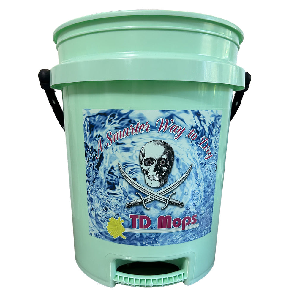 TD Mop TD Grip Bucket - Teal Green - 5 Gallon - Professional Marine & Fishing Gear