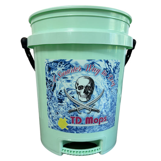 TD Mop TD Grip Bucket - Teal Green - 5 Gallon - Professional Marine & Fishing Gear