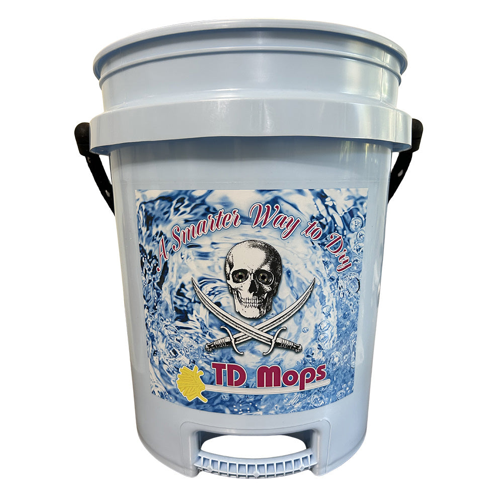 TD Mop TD Grip Bucket - Light Blue - 5 Gallon - Professional Marine & Fishing Gear