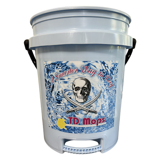 TD Mop TD Grip Bucket - Light Blue - 5 Gallon - Professional Marine & Fishing Gear