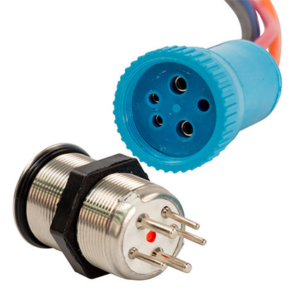 Bluewater 22MM Programmable Waterproof OffOn BlueRed Switch wBreaker 90601113