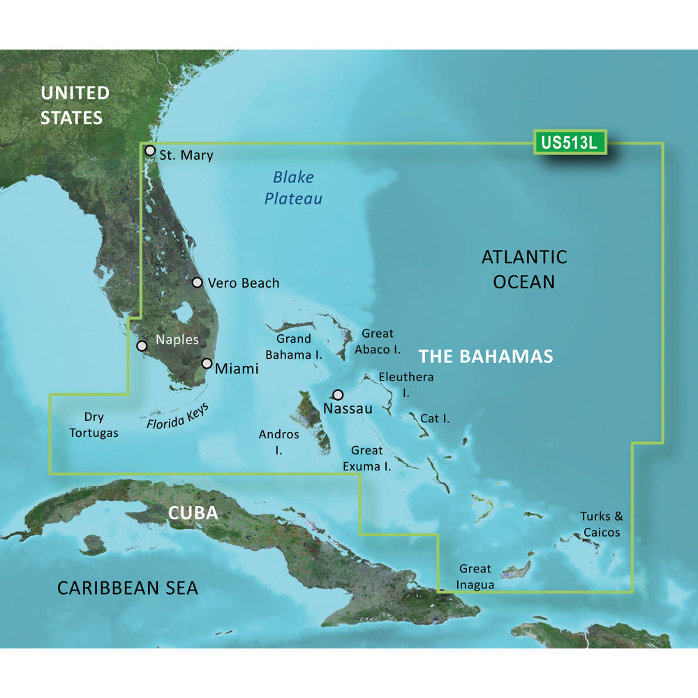 Garmin BlueChart g3 Vision HD - VUS513L - Jacksonville - Bahamas - microSD/SD - Professional Marine & Fishing Gear