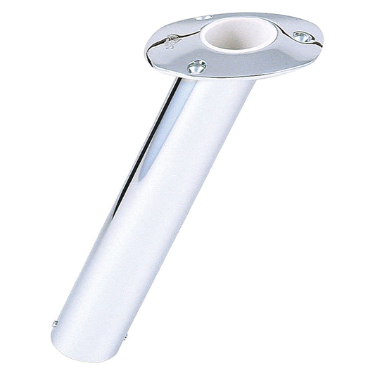 Lee's 30 Degree Stainless Steel Flush Mount Rod Holder - 2" O.D. - Professional Marine & Fishing Gear