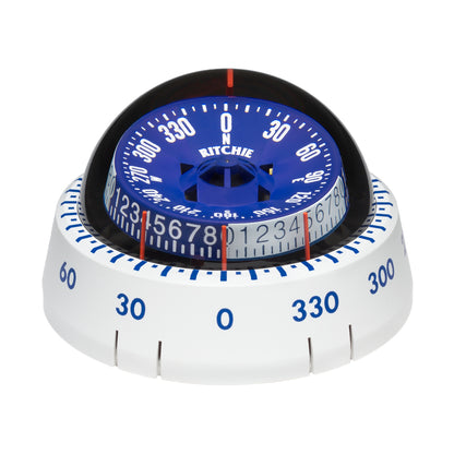 Ritchie XP-98W X-Port Tactician Compass - Surface Mount - White - Professional Marine & Fishing Gear