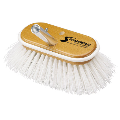 Shurhold 6" Polypropylene Stiff Bristle Deck Brush - Professional Marine & Fishing Gear