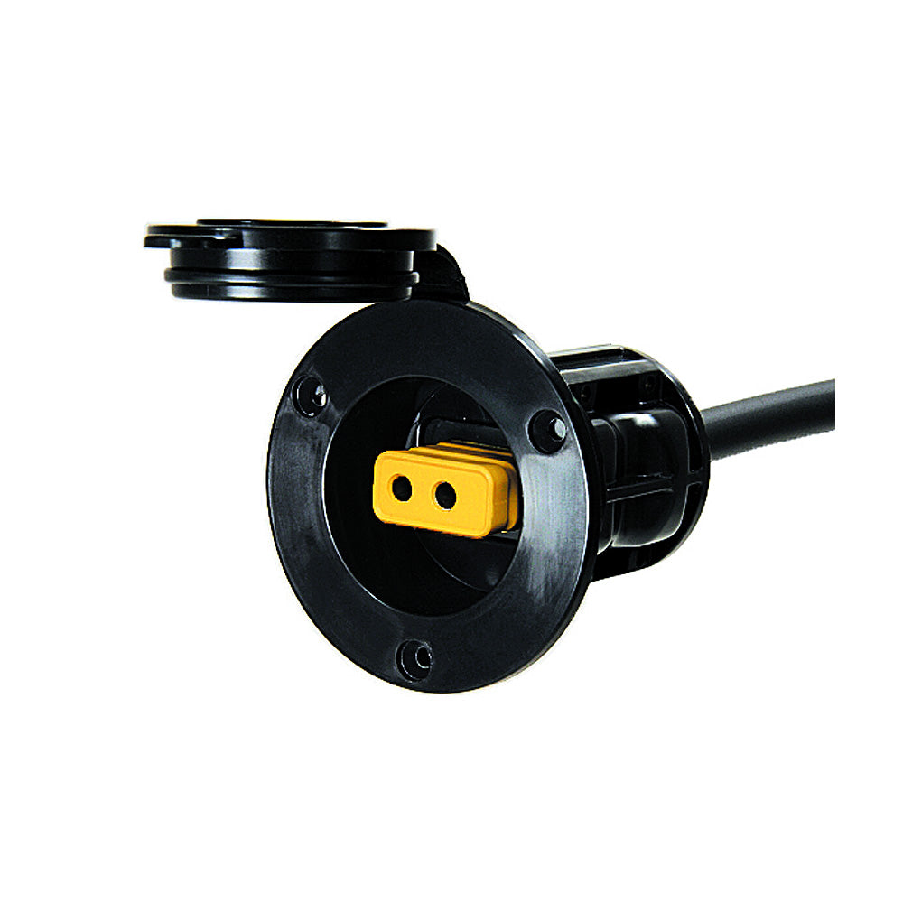 Cannon Flush Mount Power Port - Black - Professional Marine & Fishing Gear