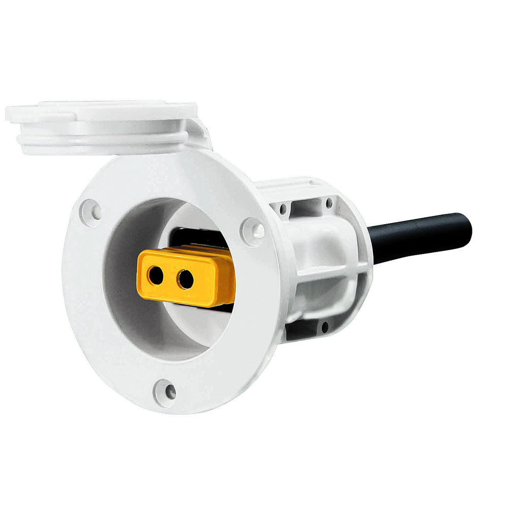 Cannon Flush Mount Power Port - White - Professional Marine & Fishing Gear