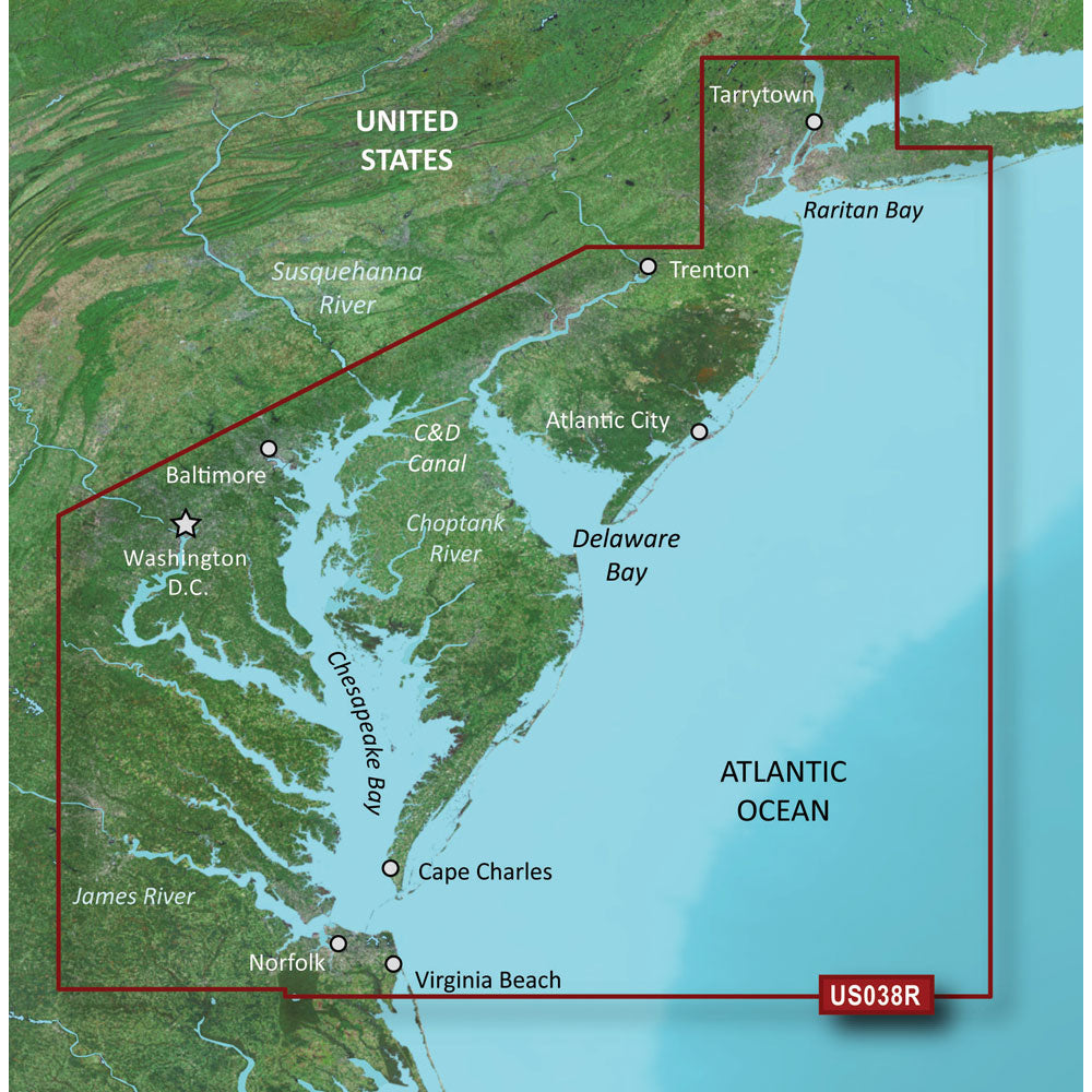 Garmin BlueChart g3 Vision HD - VUS038R - New York - Chesapeake - microSD/SD - Professional Marine & Fishing Gear