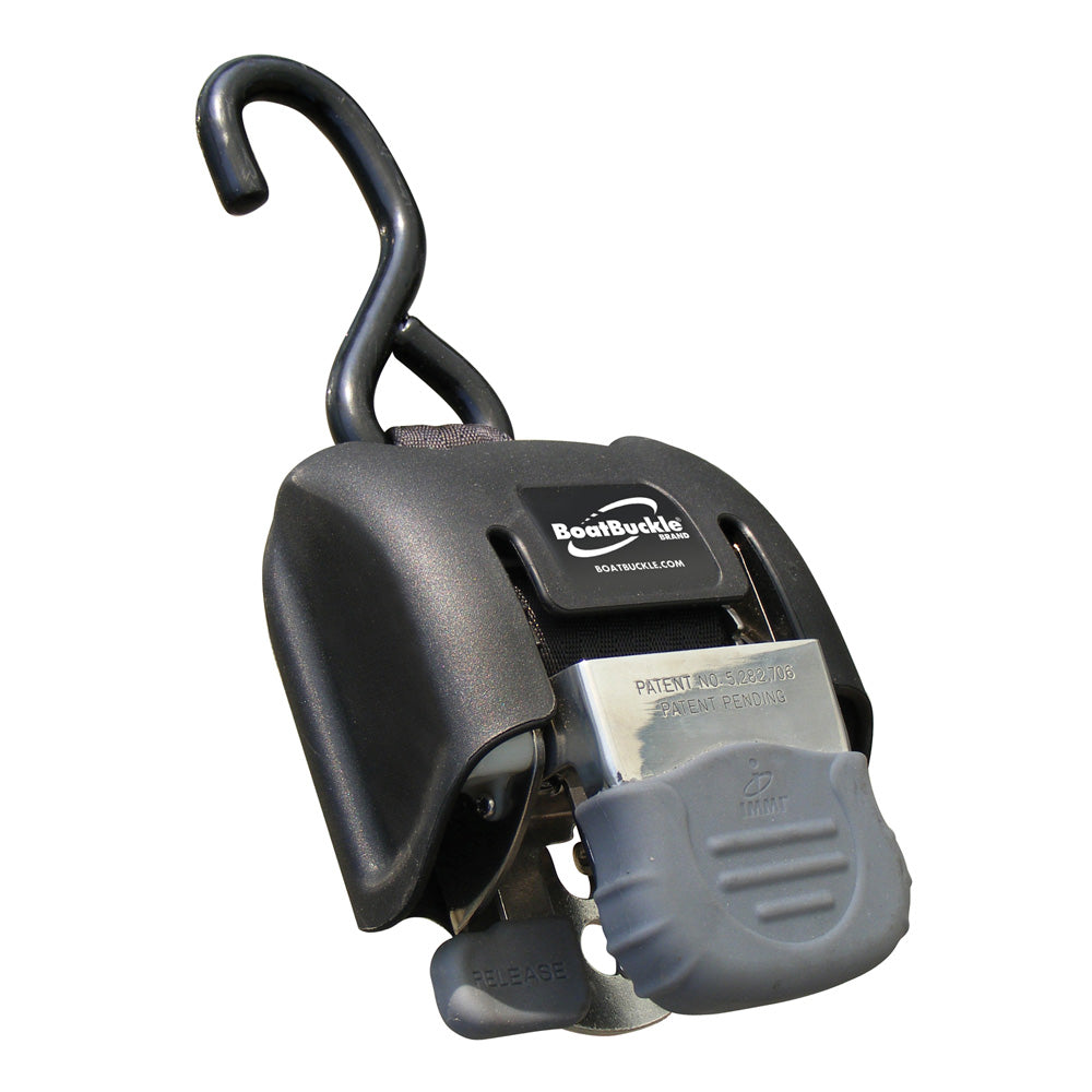 BoatBuckle G2 Retractable Transom Tie-Down - 2"-43" - Pair - Stainless Steel - Professional Marine & Fishing Gear