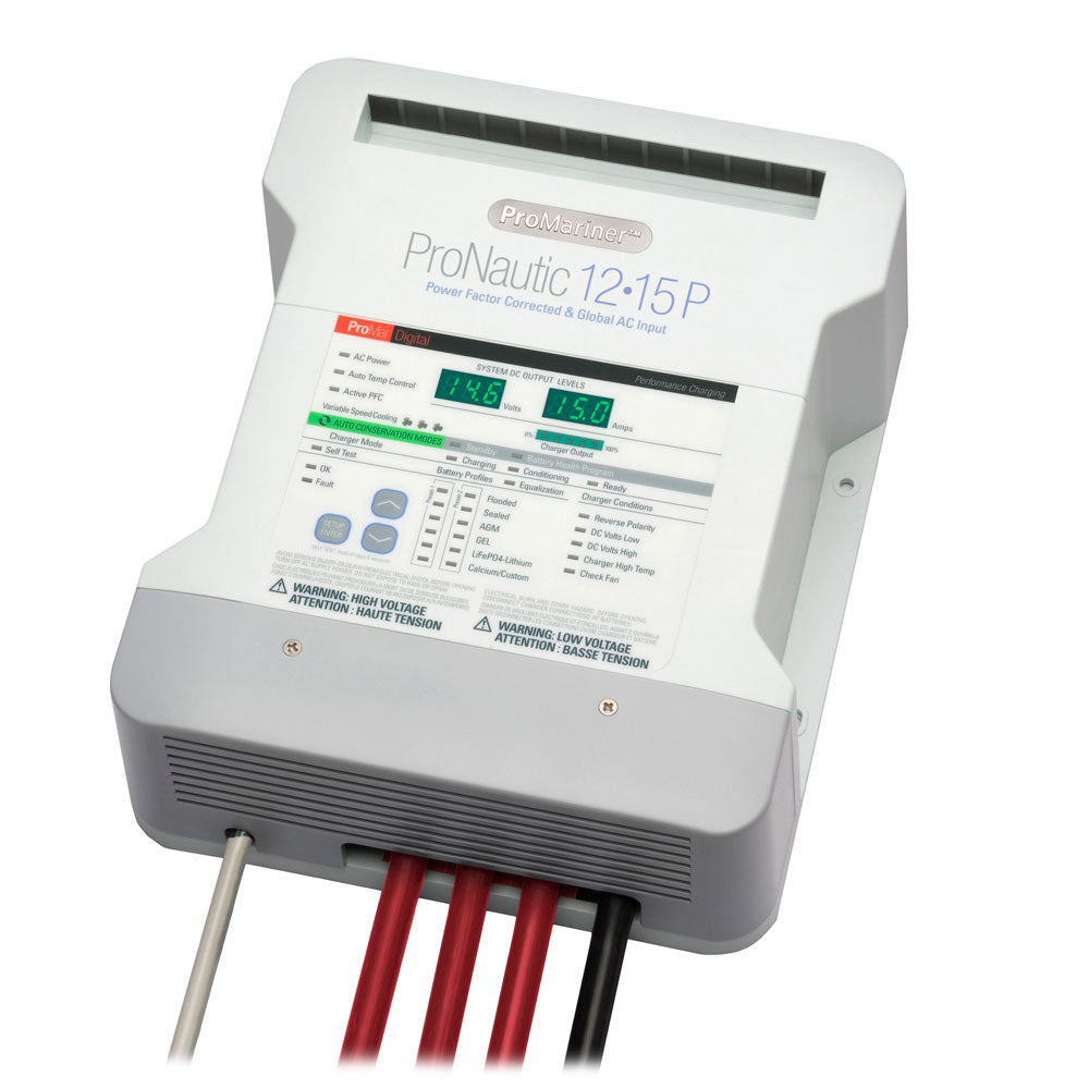 ProMariner ProNautic 1215P 15 Amp 3 Bank Battery Charger - Professional Marine & Fishing Gear