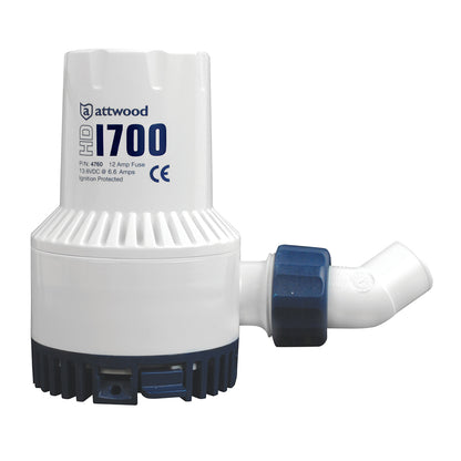Attwood Heavy-Duty Bilge Pump 1700 Series - 12V - 1700 GPH - Professional Marine & Fishing Gear