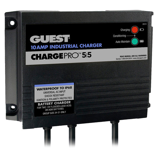 Guest 10AMP - 12/24V 2 Bank 120V Input On-Board Battery Charger - Professional Marine & Fishing Gear