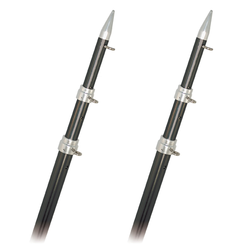 Rupp Top Gun Outrigger Poles - Telescopic - Carbon Fiber - 18' - Professional Marine & Fishing Gear