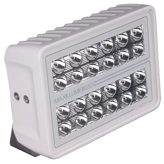 Lumitec Maxillume h120 - Trunnion Mount Flood Light - White Housing - White Dimming - Professional Marine & Fishing Gear