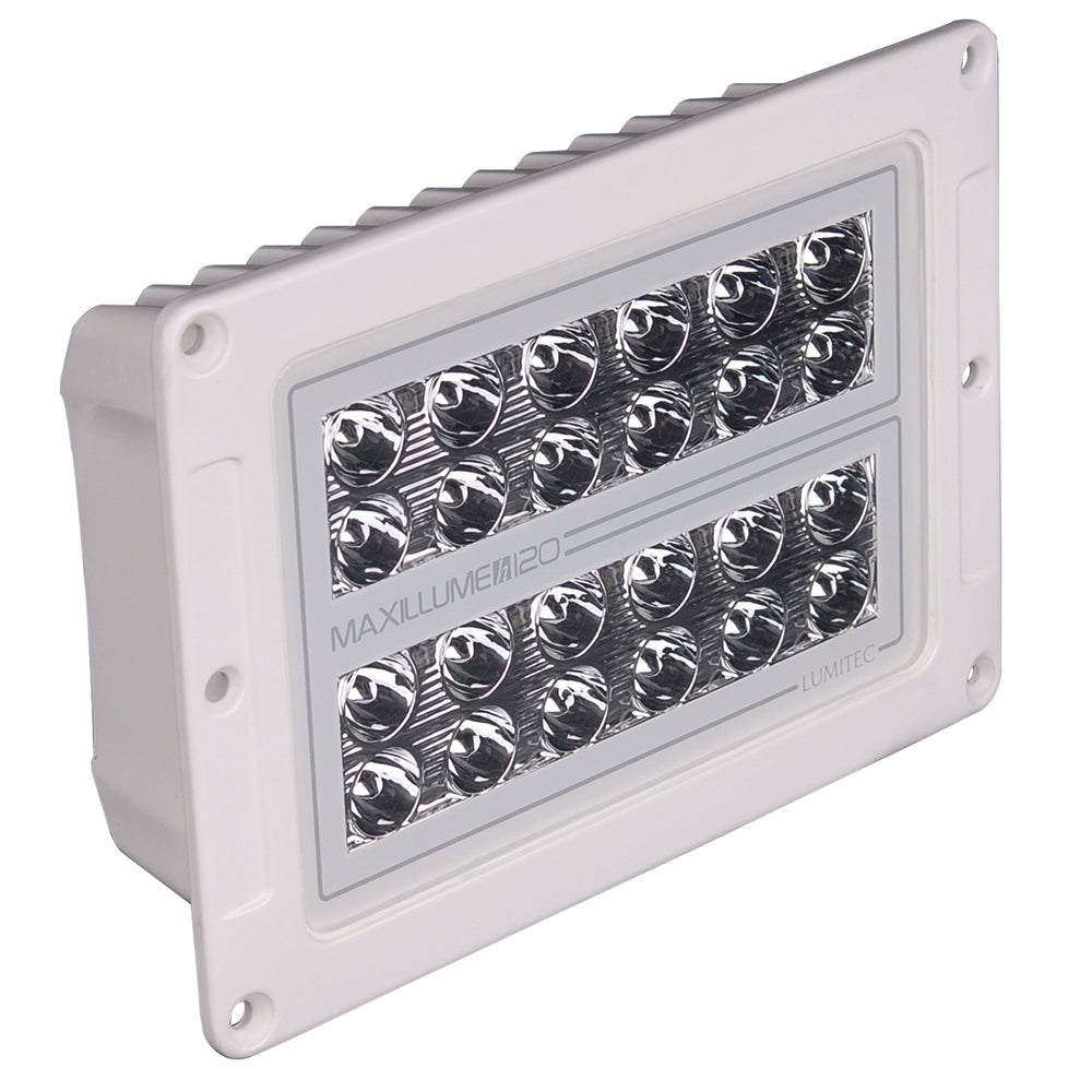 Lumitec Maxillume h120 - Flush Mount Flood Light - White Housing - White Dimming - Professional Marine & Fishing Gear