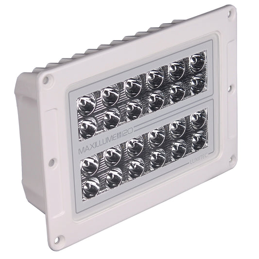 Lumitec Maxillume h120 - Flush Mount Flood Light - White Housing - White Dimming - Professional Marine & Fishing Gear