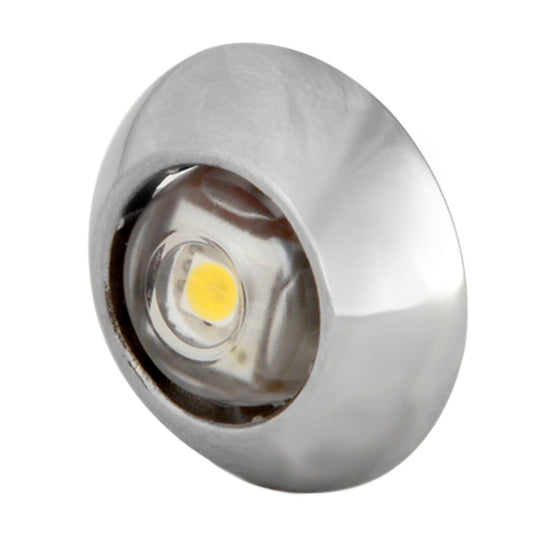 Lumitec Exuma Courtesy Light - Polished Stainless Housing - Blue Light - Professional Marine & Fishing Gear