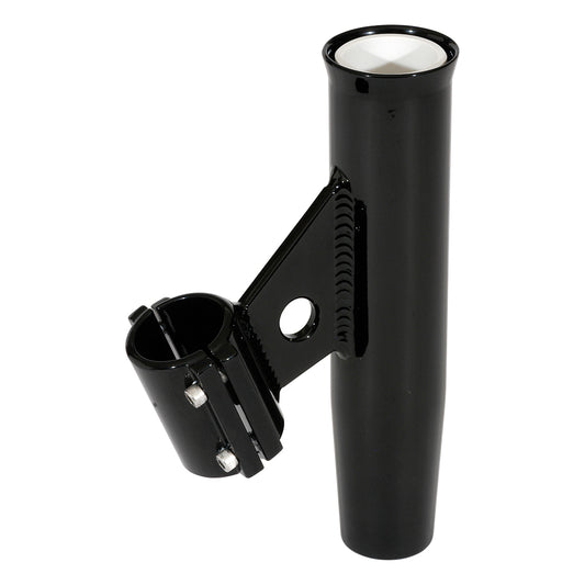Lee's Clamp-On Rod Holder - Black Aluminum - Vertical Mount - Fits 1.315 O.D. Pipe - Professional Marine & Fishing Gear