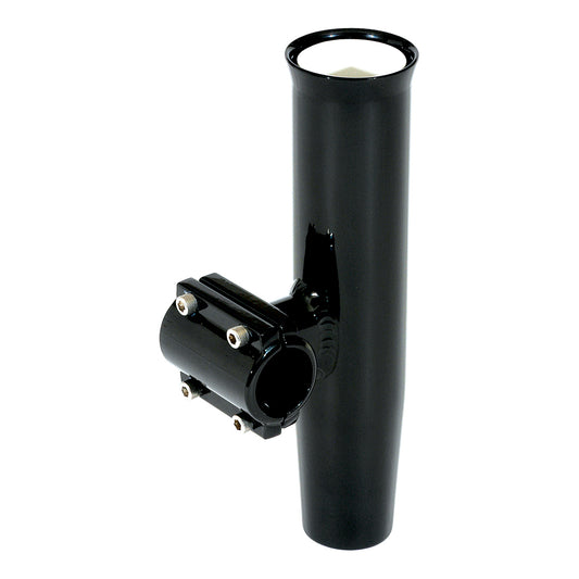Lee's Clamp-On Rod Holder - Black Aluminum - Horizontal Mount - Fits 1.050" O.D. Pipe - Professional Marine & Fishing Gear