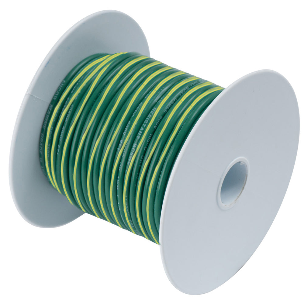 Ancor Green w/Yellow Stripe 10 AWG Tinned Copper Wire - 100' - Professional Marine & Fishing Gear